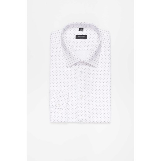 KOSZULA CORSINI 3326E DŁUGI RĘKAW SLIM FIT BIAŁA Z BAWEŁNĄ ze sklepu Recman w kategorii Koszule męskie - zdjęcie 185601516