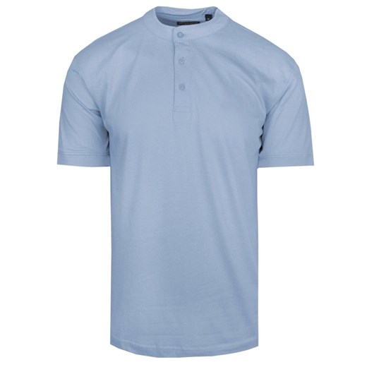 Męski T-Shirt na Stójce - Brave Soul - Niebieski TSBRSSS25hiroshiBLUE ze sklepu JegoSzafa.pl w kategorii T-shirty męskie - zdjęcie 185601676