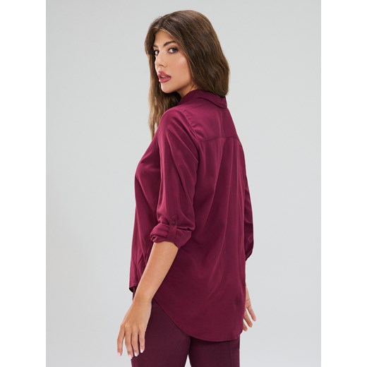 Sinsay - Wiskozowa koszula regular fit - czerwony Sinsay XXL Sinsay