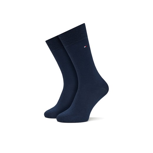 Zestaw 2 par wysokich skarpet męskich Tommy Hilfiger 100001496 Niebieski Tommy Hilfiger 39_42 eobuwie.pl