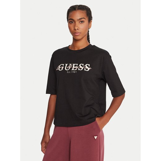 Guess T-Shirt V5YI02 I3Z14 Czarny Boxy Fit ze sklepu MODIVO w kategorii Bluzki damskie - zdjęcie 185602875