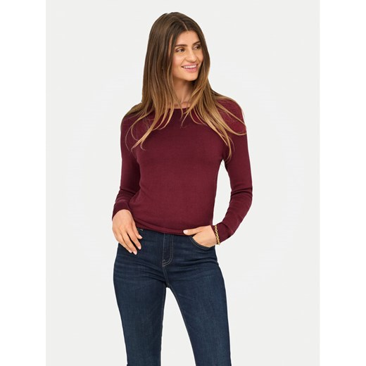 ONLY Sweter Venice 15333989 Bordowy Regular Fit ze sklepu MODIVO w kategorii Swetry damskie - zdjęcie 185602916