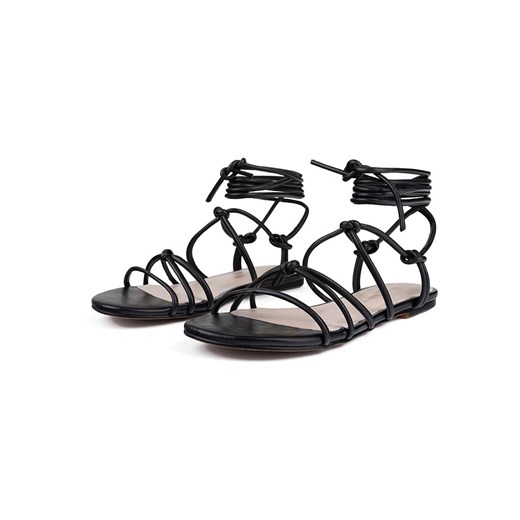 loft37 Skórzane sandały &quot;Rendezvous At Sunset&quot; w kolorze czarnym ze sklepu Limango Polska w kategorii Sandały damskie - zdjęcie 185603785