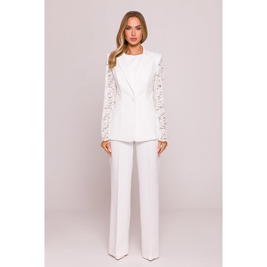 made of emotion Blezer w kolorze białym M Limango Polska wyprzedaż