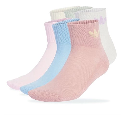 Skarpety adidas Originals Mid Ankle Socks 6-Pack JV8602 - multikolor ze sklepu streetstyle24.pl w kategorii Skarpetki damskie - zdjęcie 185604157