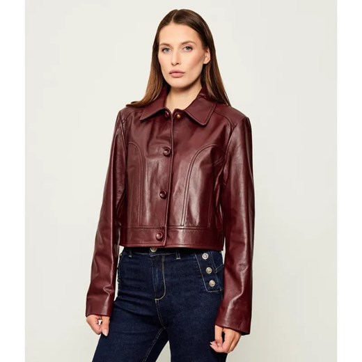 Marc Cain Skórzana kurtka | Regular Fit ze sklepu Gomez Fashion Store w kategorii Kurtki damskie - zdjęcie 185605205