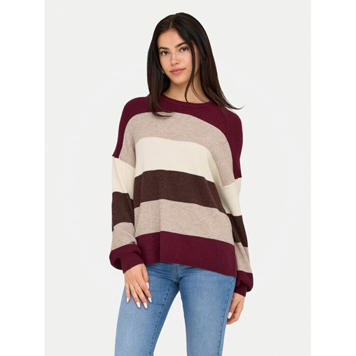 ONLY Sweter Atia 15220044 Fioletowy Regular Fit ze sklepu MODIVO w kategorii Swetry damskie - zdjęcie 185606225