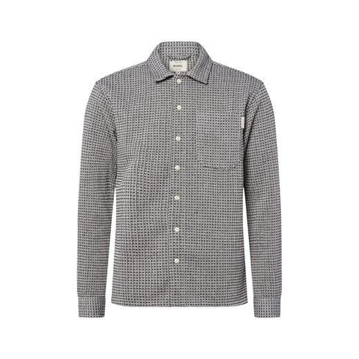 Redefined Rebel Bluza męska - Chen Mężczyźni Regular Fit czarny wzorzysty ze sklepu vangraaf w kategorii Koszule męskie - zdjęcie 185607505