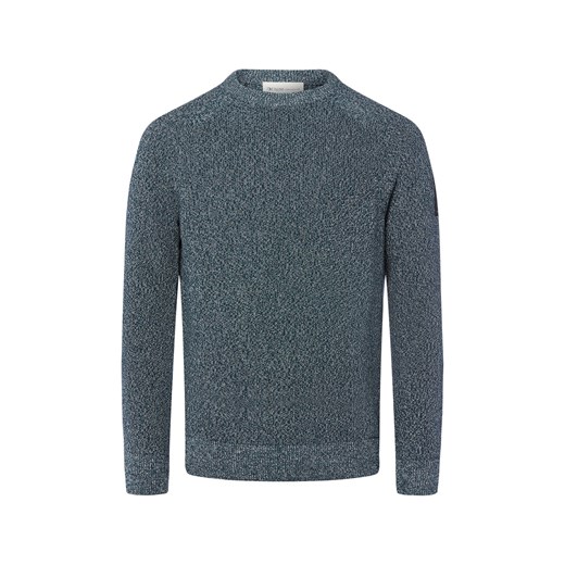 Tom Tailor Denim Męski sweter z dzianiny Mężczyźni Bawełna niebieski marmurkowy ze sklepu vangraaf w kategorii Swetry męskie - zdjęcie 185607515
