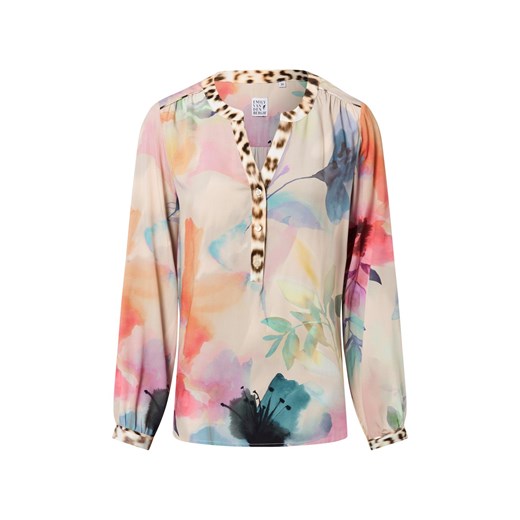 Emily van den Bergh Bluzka damska Kobiety wiskoza beżowy wzorzysty ze sklepu vangraaf w kategorii Bluzki damskie - zdjęcie 185607528