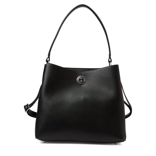 L.Credi Damska torba na ramię - Filippa Kobiety Sztuczna skóra czarny jednolity ze sklepu vangraaf w kategorii Torby Shopper bag - zdjęcie 185607538
