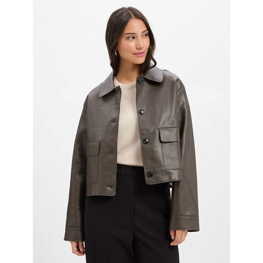 Neo Noir Kurtka damska Romana Faux Kobiety Sztuczna skóra czekoladowy jednolity ze sklepu vangraaf w kategorii Kurtki damskie - zdjęcie 185607547