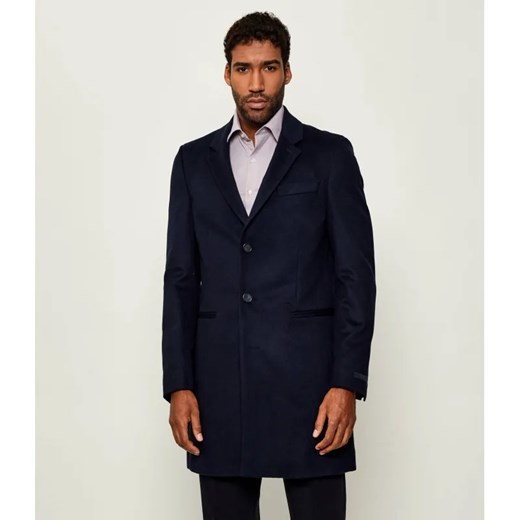 BOSS BLACK Wełniany płaszcz SB-Coat-254_DB| BOSS X BECKHAM | z dodatkiem kaszmiru ze sklepu Gomez Fashion Store w kategorii Płaszcze męskie - zdjęcie 185608075