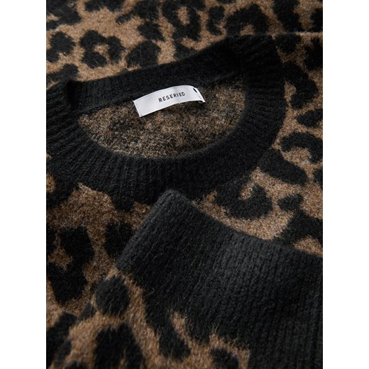 Reserved - Sweter w panterkę - wielobarwny Reserved S Reserved