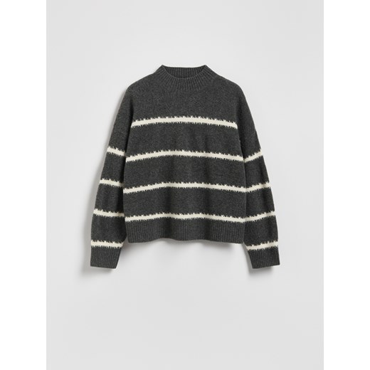 Reserved - Sweter w paski - szary ze sklepu Reserved w kategorii Swetry damskie - zdjęcie 185608426