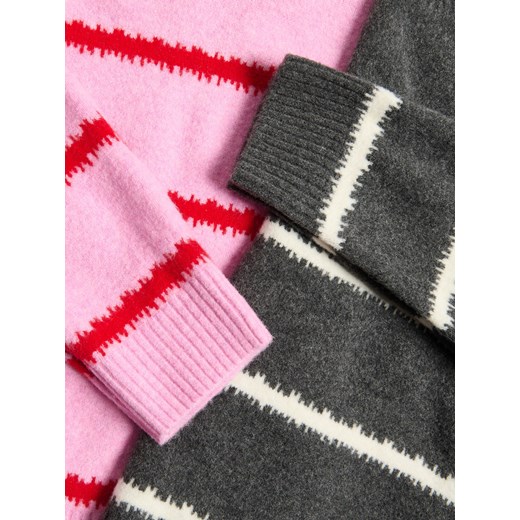 Reserved - Sweter w paski - szary Reserved S Reserved