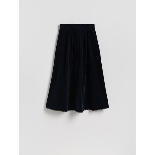 Reserved - Sztruksowa spódnica maxi - granatowy ze sklepu Reserved w kategorii Spódnice - zdjęcie 185608567