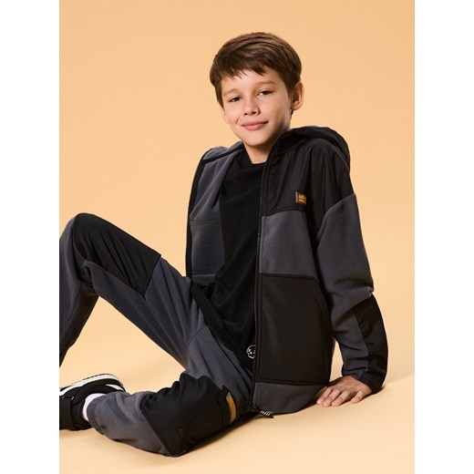 Sinsay - Spodnie jogger ze ściągaczami - szary Sinsay 152 (11-12 l) Sinsay