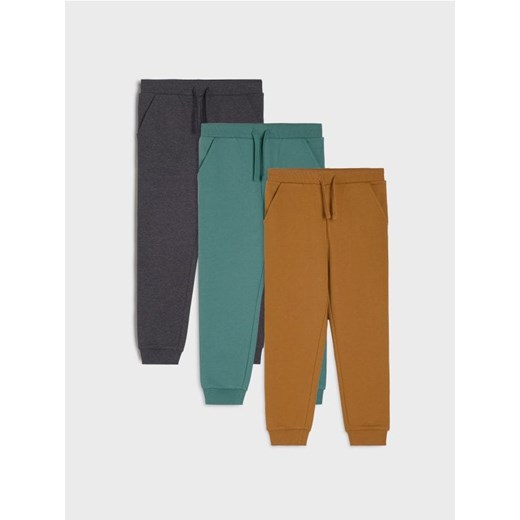 Sinsay - Spodnie slim 3 pack - brązowy ze sklepu Sinsay w kategorii Spodnie chłopięce - zdjęcie 185615678