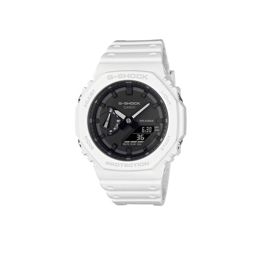 G-Shock Zegarek GA-2100-7AER Biały ze sklepu MODIVO w kategorii Zegarki - zdjęcie 185616358