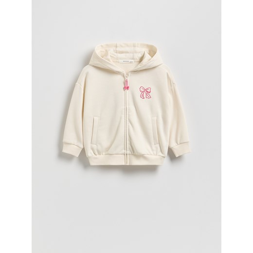 Reserved - Bluza z kapturem - złamana biel ze sklepu Reserved w kategorii Bluzy dziewczęce - zdjęcie 185617048