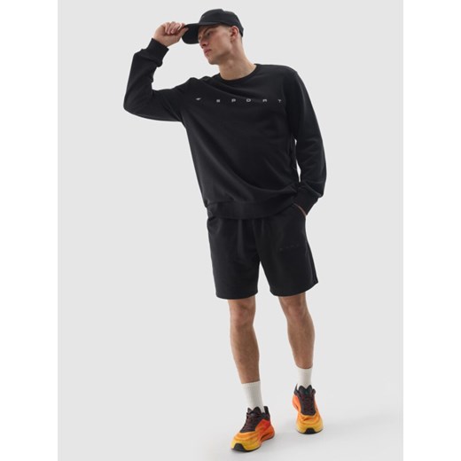 Męskie spodenki dresowe 4F 4FWSS24TSHOM330 - czarne ze sklepu Sportstylestory.com w kategorii Spodenki męskie - zdjęcie 185617505