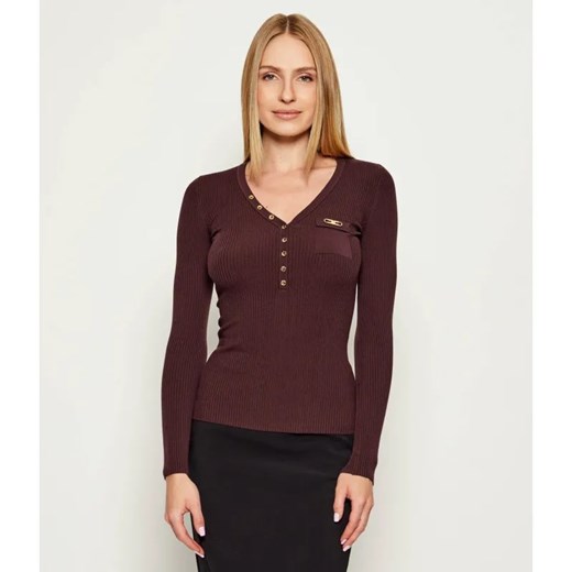 Elisabetta Franchi Sweter | Slim Fit | z dodatkiem jedwabiu ze sklepu Gomez Fashion Store w kategorii Swetry damskie - zdjęcie 185617695