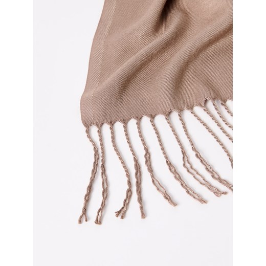 Mohito - Jasnobrązowy szalik z wiskozy - beżowy Mohito ONE SIZE Mohito
