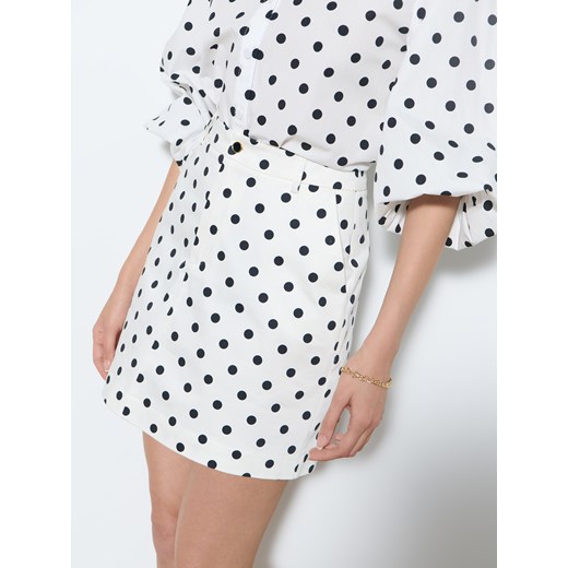 Mohito - Spódnica mini w groszki - kremowy Mohito 34 Mohito
