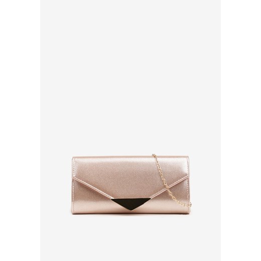 Szampańska Torebka Kopertówka z Ozdobną Aplikacją i Dodatkowym Łańcuszkiem Idanella - id: 3090-TORBY-449-CHAMPAGNE - marki Renee - 185620868 Szampańska Torebka Kopertówka z Ozdobną Aplikacją i Dodatkowym Łańcuszkiem Idanella ze sklepu renee.pl w kategorii Kopertówki - zdjęcie 185620868