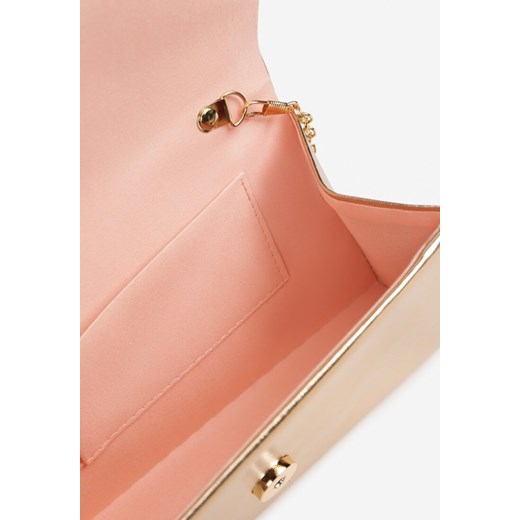 Szampańska Torebka Typu Kopertówka Ozdobiona Rączką Latamella uniwersalny born2be.pl