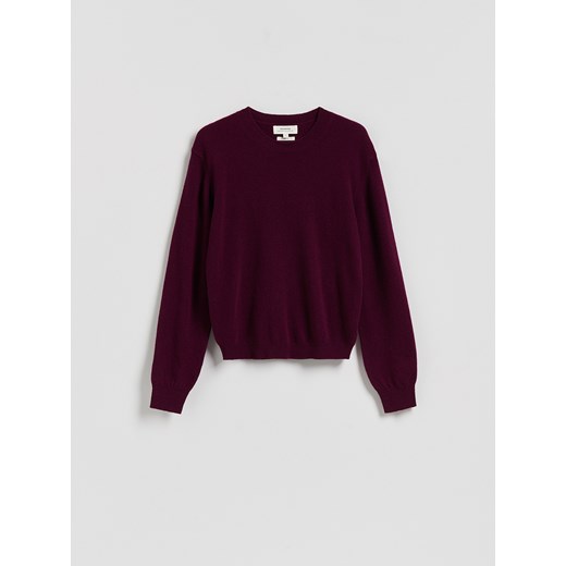 Reserved - Wełniany sweter - ciemnofioletowy Reserved XL Reserved