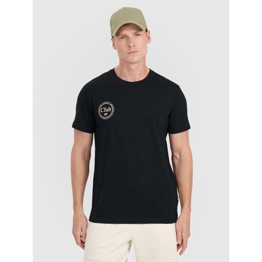 Męski t-shirt z nadrukiem 4F 4FRSS25TTSHM2854 - czarny ze sklepu Sportstylestory.com w kategorii T-shirty męskie - zdjęcie 185625469