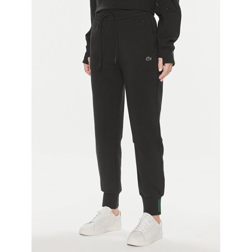 Lacoste Spodnie dresowe XF0343 Czarny Regular Fit ze sklepu MODIVO w kategorii Spodnie damskie - zdjęcie 185625629