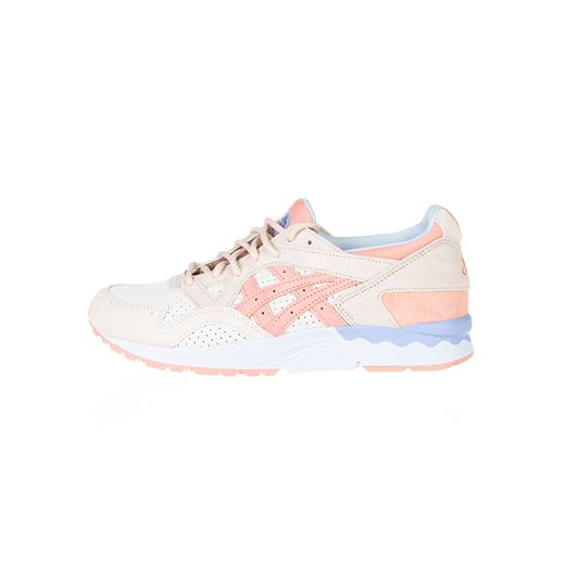asics Skórzane buty w kolorze kremowo-jasnoróżowo-błękitnym do biegania ze sklepu Limango Polska w kategorii Buty sportowe męskie - zdjęcie 185626425