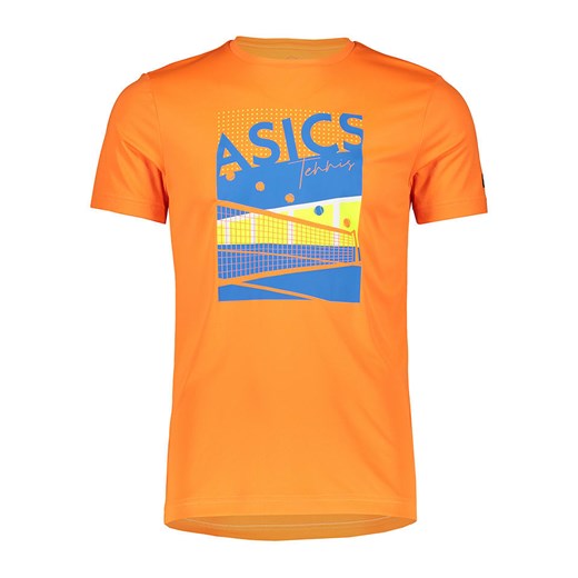 asics Koszulka funkcyjna w kolorze pomarańczowym ze sklepu Limango Polska w kategorii T-shirty męskie - zdjęcie 185626498