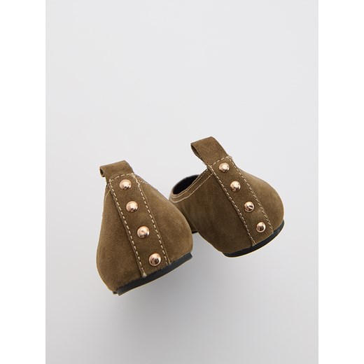 Reserved - Skórzane baleriny - zielony Reserved 42 Reserved