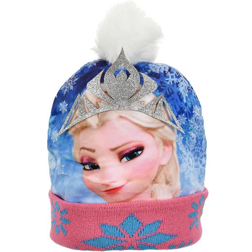 Disney Frozen Czapka &quot;Kraina Lodu&quot; w kolorze niebiesko-jasnoróżowym ze sklepu Limango Polska w kategorii Czapki dziecięce - zdjęcie 185627206