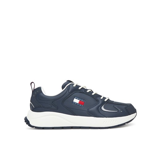 Tommy Jeans Sneakersy Tjm Runner Leather EM0EM01621 Granatowy ze sklepu MODIVO w kategorii Buty sportowe męskie - zdjęcie 185630807