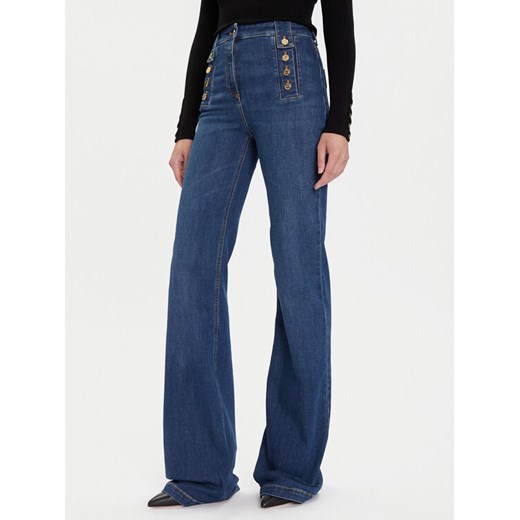 Elisabetta Franchi Jeansy PJ-02D-56E2-V440 Niebieski Regular Fit ze sklepu MODIVO w kategorii Jeansy damskie - zdjęcie 185630847