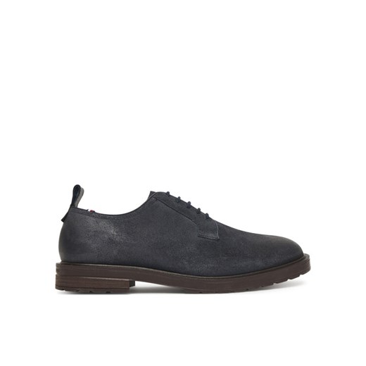 Półbuty Tommy Hilfiger Cleated Derby FM0FM05770 Granatowy ze sklepu eobuwie.pl w kategorii Półbuty męskie - zdjęcie 185631736