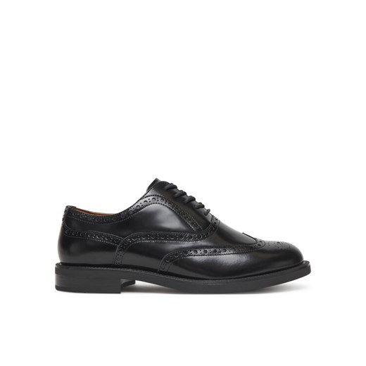 Półbuty Tommy Hilfiger Hilfiger Vogue FM0FM05766 Czarny ze sklepu eobuwie.pl w kategorii Buty eleganckie męskie - zdjęcie 185631816