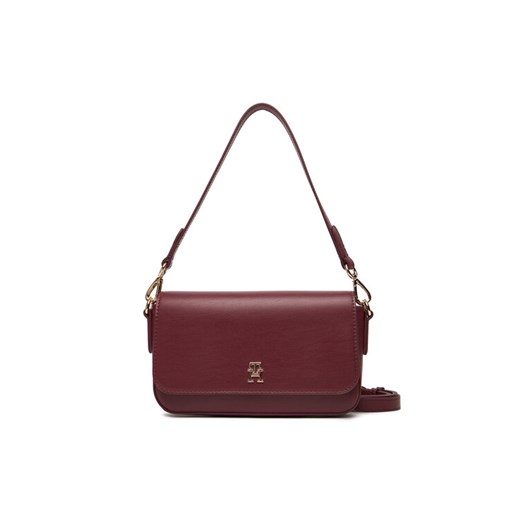 Torebka Tommy Hilfiger Th Icon Conv AW0AW17677 Bordowy ze sklepu eobuwie.pl w kategorii Listonoszki - zdjęcie 185631829