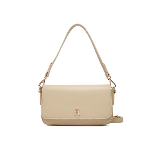 Torebka Tommy Hilfiger Th Icon Conv AW0AW17677 Beżowy ze sklepu eobuwie.pl w kategorii Listonoszki - zdjęcie 185634087