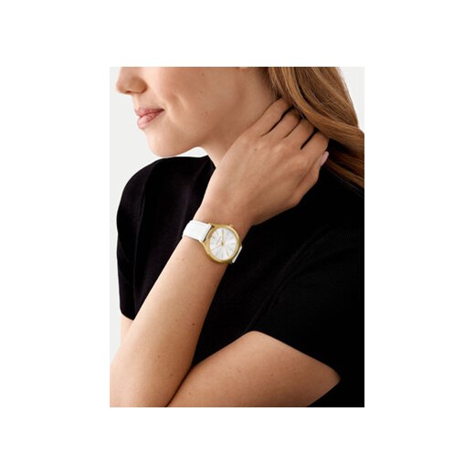 Zegarek Michael Kors Slim Runway MK7466 Biały Michael Kors OS eobuwie.pl