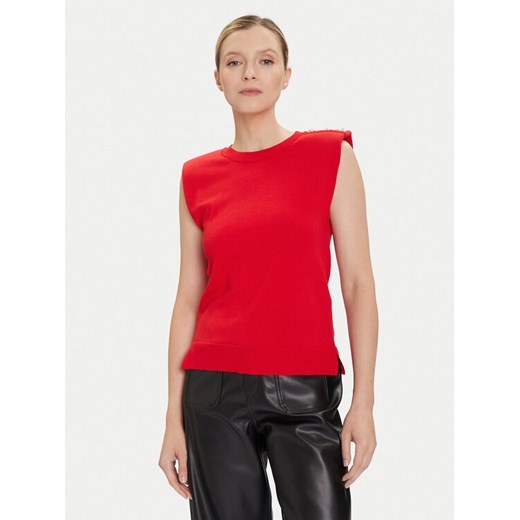 Morgan Sweter 252-MRANA Czerwony Regular Fit ze sklepu MODIVO w kategorii Swetry damskie - zdjęcie 185634789