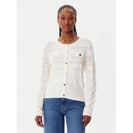 Morgan Kardigan 252-MNAHIA Beżowy Slim Fit ze sklepu MODIVO w kategorii Swetry damskie - zdjęcie 185634848