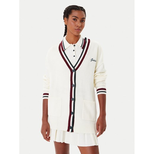 Guess Kardigan V5BR00 Z1152 Biały Regular Fit ze sklepu MODIVO w kategorii Swetry damskie - zdjęcie 185634896