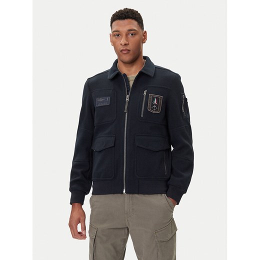 Aeronautica Militare Kurtka bomber 252AM1380UL00902 Granatowy Regular Fit ze sklepu MODIVO w kategorii Kurtki męskie - zdjęcie 185634939