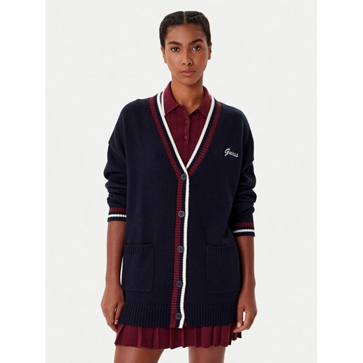 Guess Kardigan V5BR00 Z1152 Granatowy Regular Fit ze sklepu MODIVO w kategorii Swetry damskie - zdjęcie 185635027